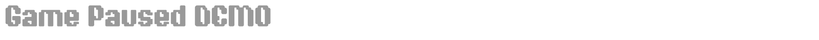 Game Paused font preview